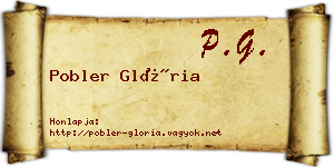 Pobler Glória névjegykártya